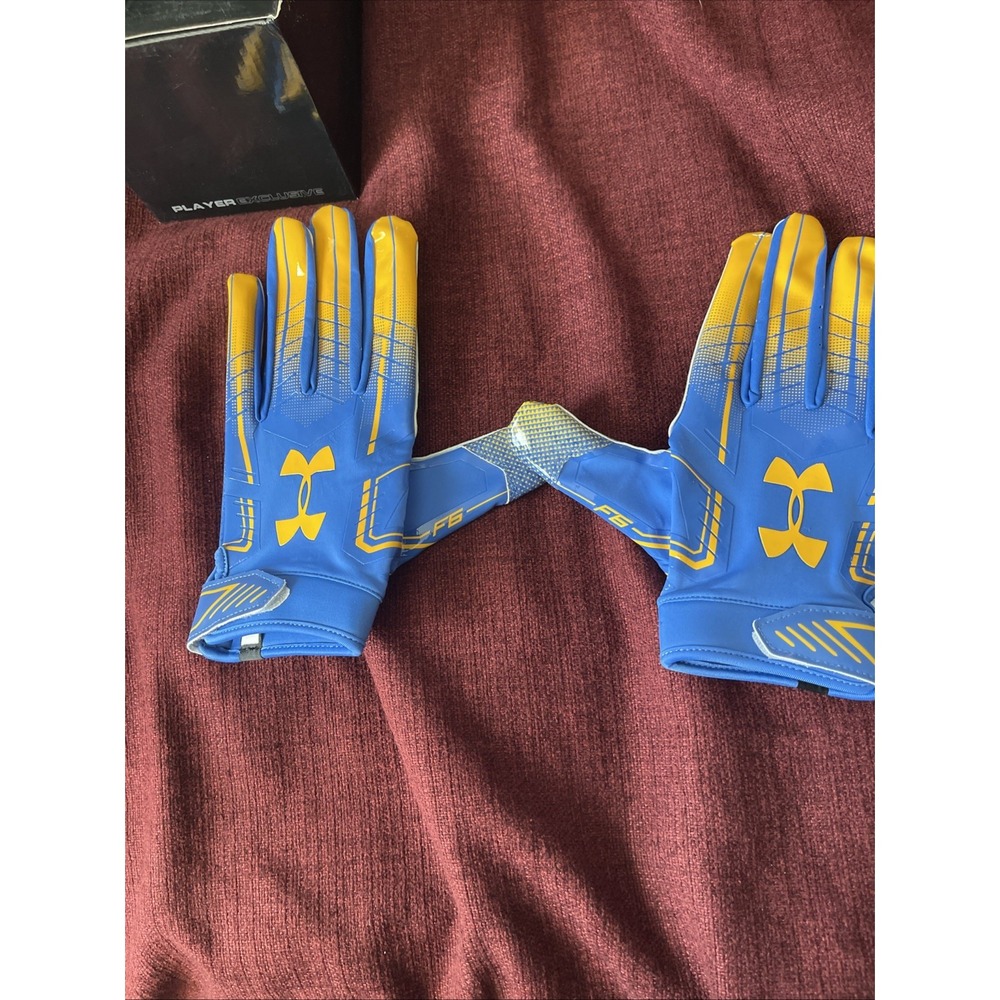 Under Armour Football Gloves 3XL Blue/yellow